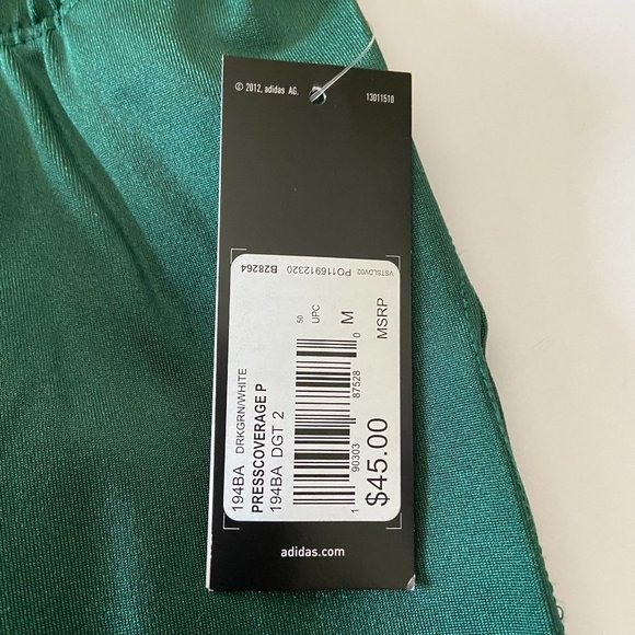 Adidas Men Medium M Football Pants Presscoverage Green 194BA New - Picture 3 of 5